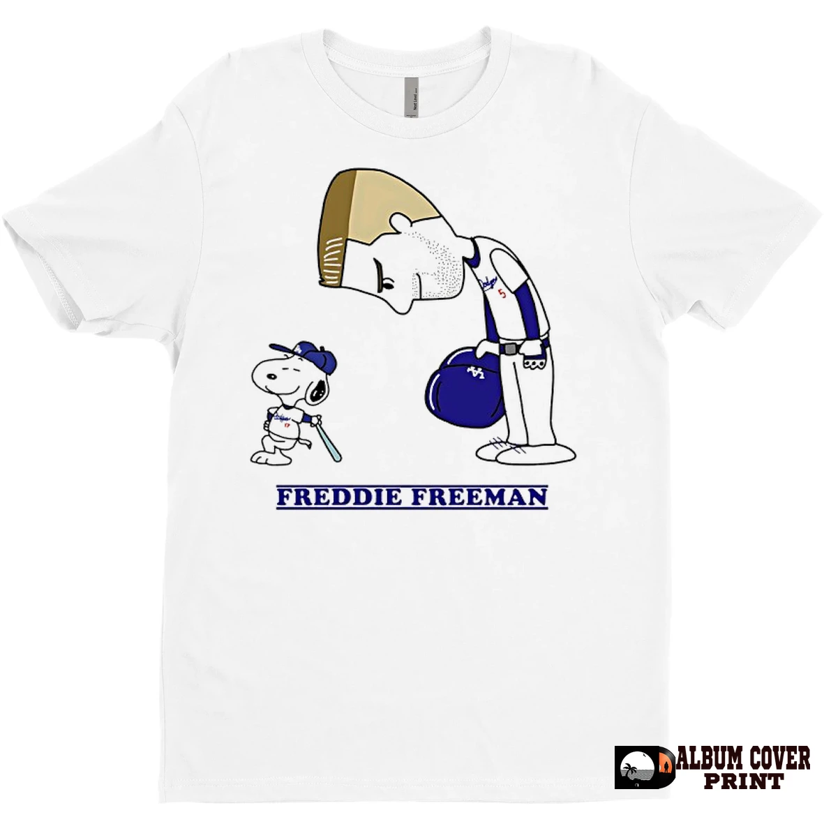 Original Snoopy X Freddie Freeman Los Angeles Dodgers Baseball T Shirt Sweater