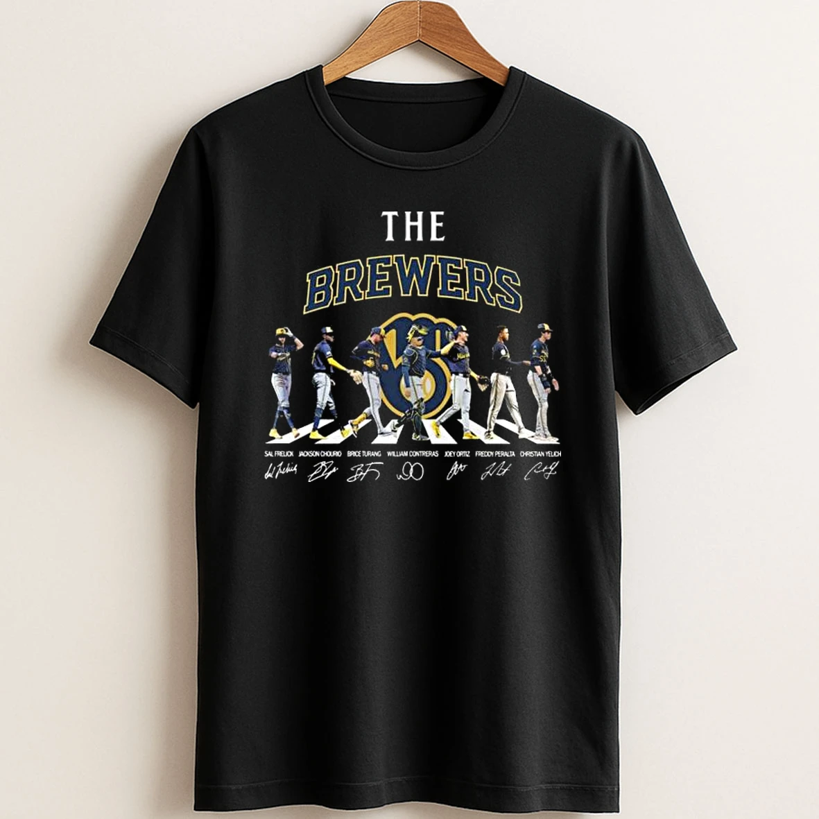 Original The Milwaukee Brewers Abbey Road Signatures 2025 Long Sleve T Shirt Sweater