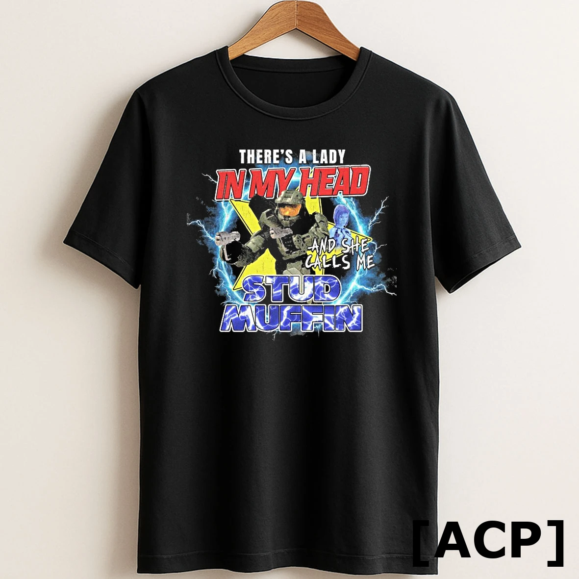 Original Theres A Lady In My Head And She Calls Me Stud Muffin Halo T Shirt Sweater