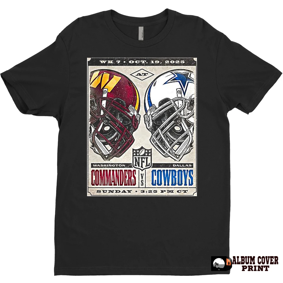 Original Washington Commanders Vs Dallas Cowboys Nfl Week 7 2025 Gamday T Shirt Sweater