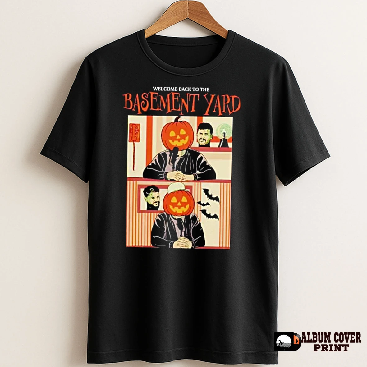 Original Welcome Back To The Basement Yard Pumpkin Heads T Shirt Sweater