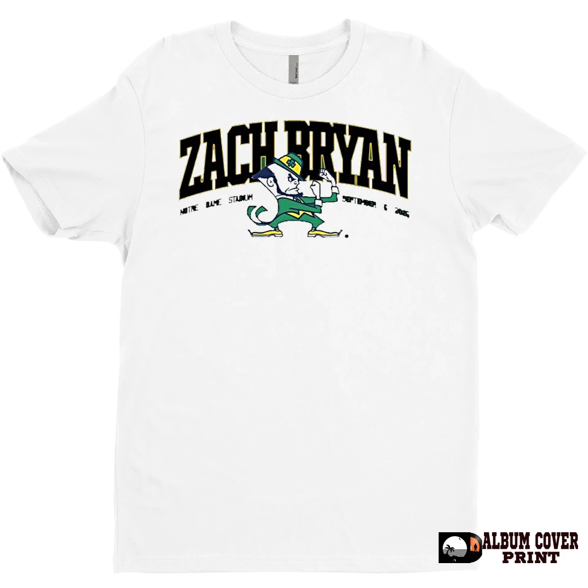 Original Zach Bryan X Notre Dame Fighting Irish Gameday 2025 T Shirt Sweater