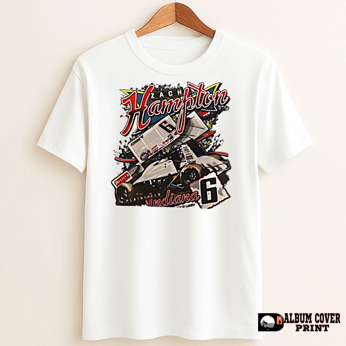 Original Zach Hampton Indiana 6 Sprint Car Driver T Shirt Sweater