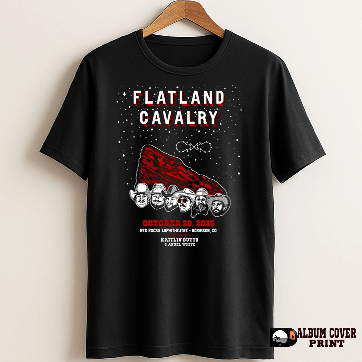Original Flatland Cavalry Red Rocks October 20 2025 Morrison Co Tour T Shirt Sweater