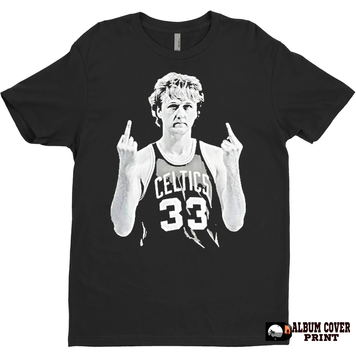 Original Larry Bird Boston Celtics Middle Fingers T Shirt Sweater