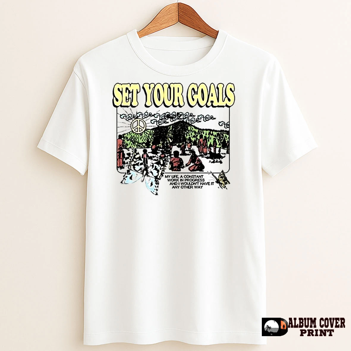 Original Set Your Goals Work In Progress Limited Edition T Shirt Sweater