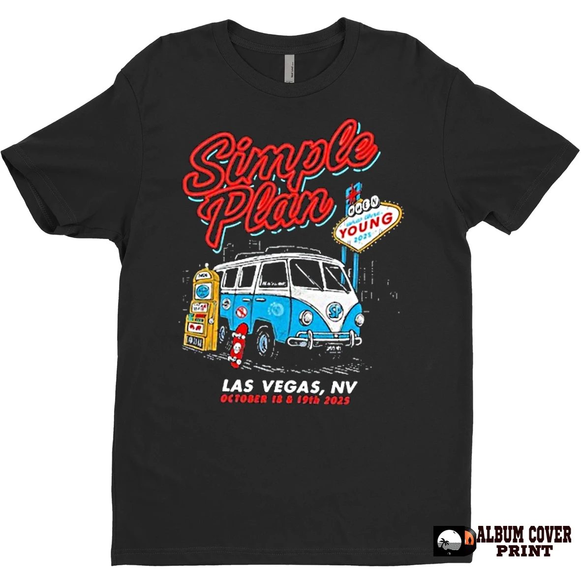 Original Simple Plan When Young 10 19 2025 Las Vegas Event T Shirt Sweater