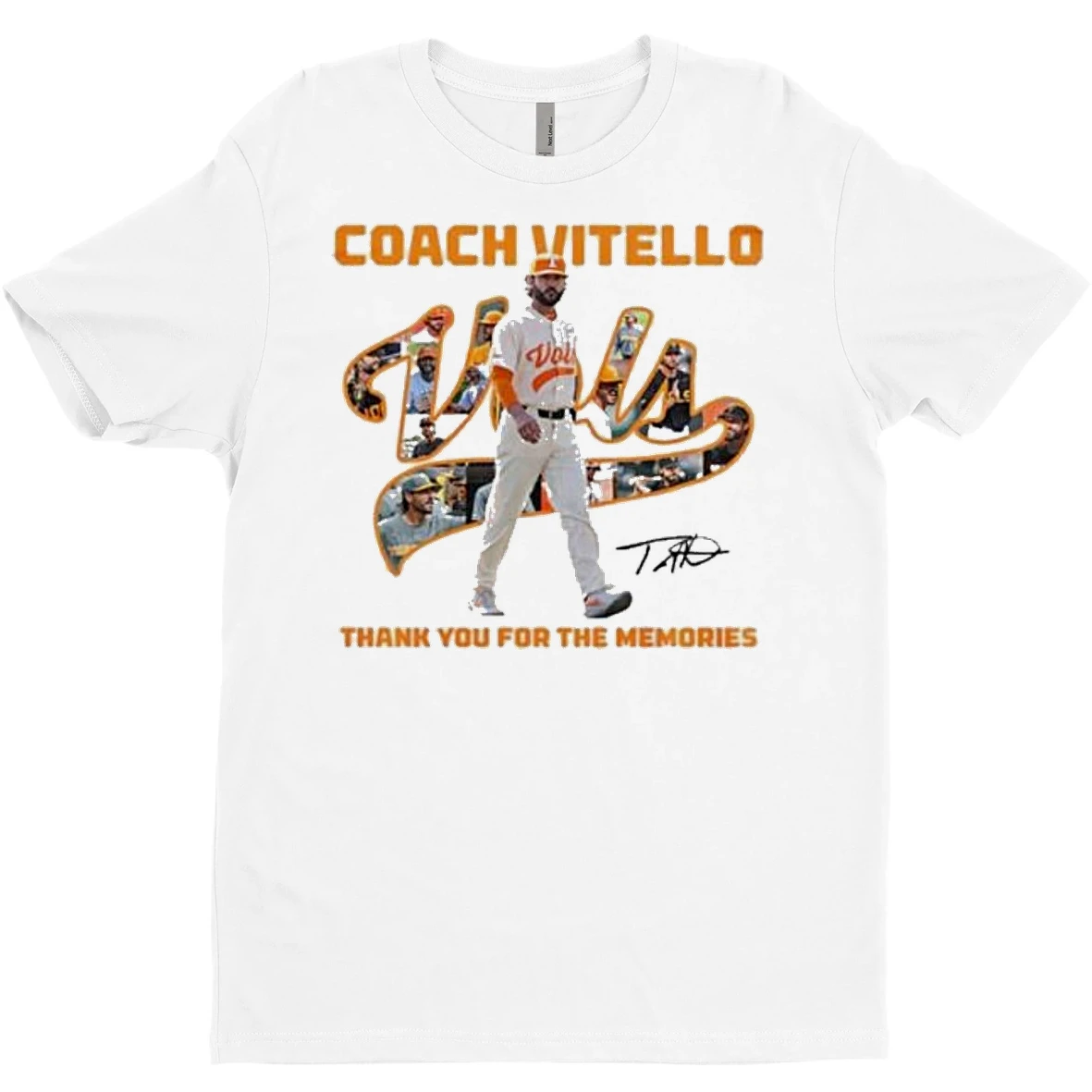 Tennessee Volunteers Coach Vitello Thank You For The Memories T Shirt Sweater