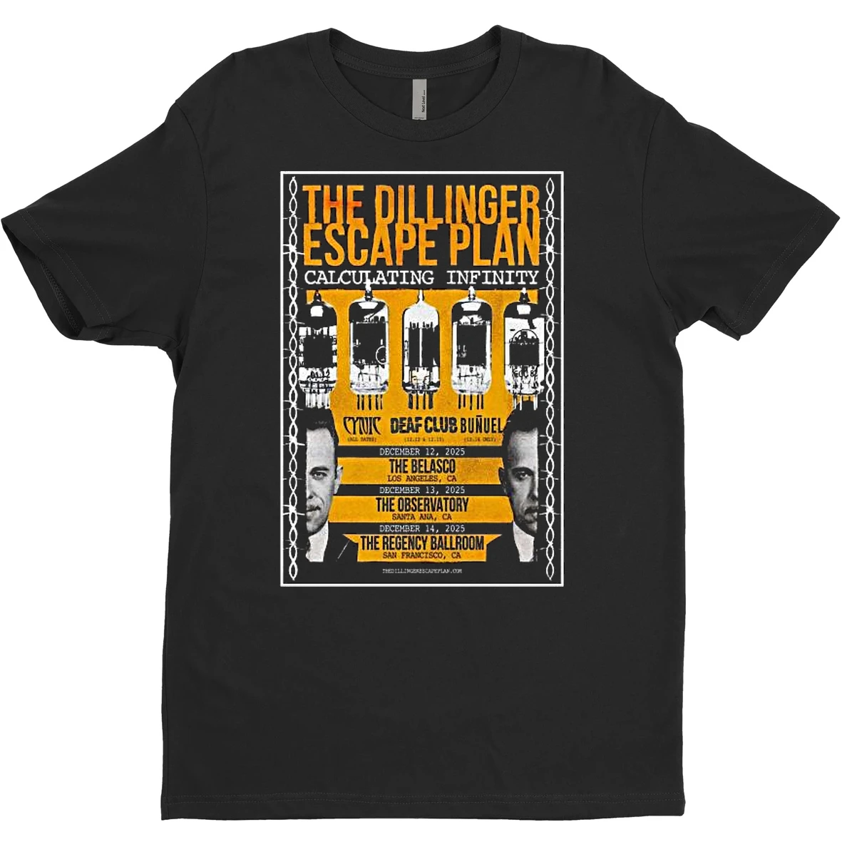 The Dillinger Escape Plan California December 12 14 2025 Tour Long Sleve T Shirt Sweater