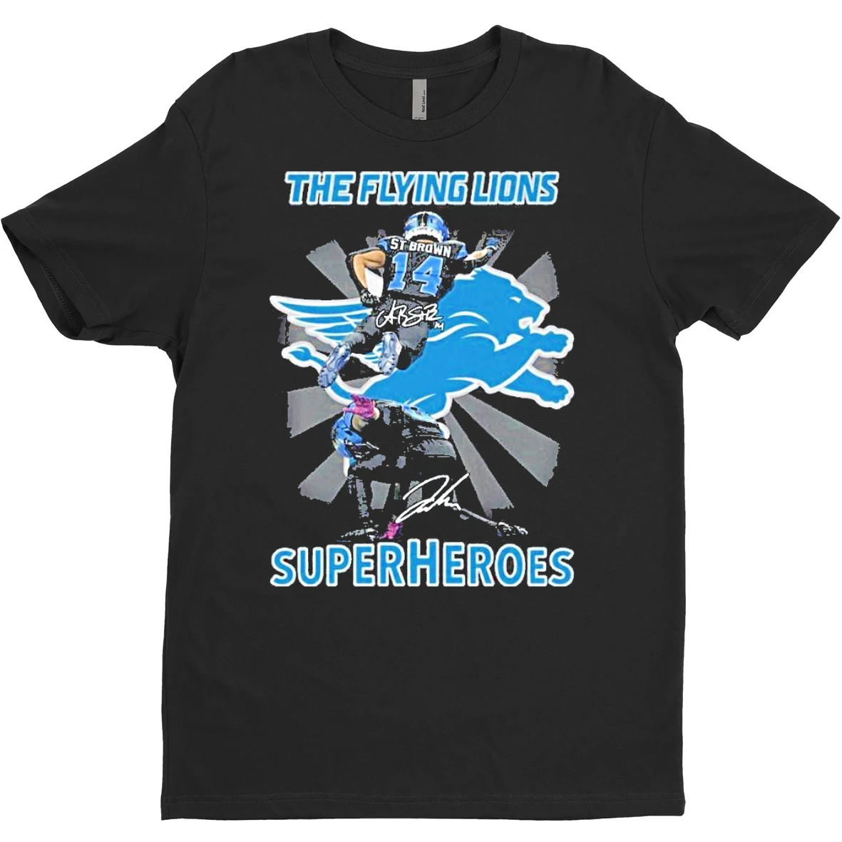The Flying Lions Super Heroes Detroit Lions T Shirt Sweater