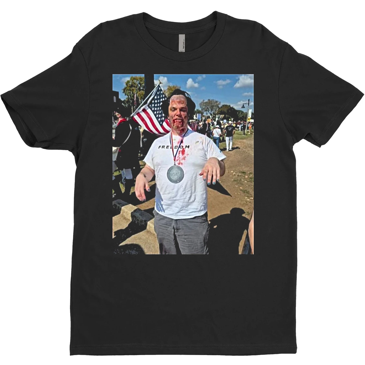 The Man Mocked The Assassination Of Charlie Kirk At No Kings Protest In Georgia T Shirt Sweater