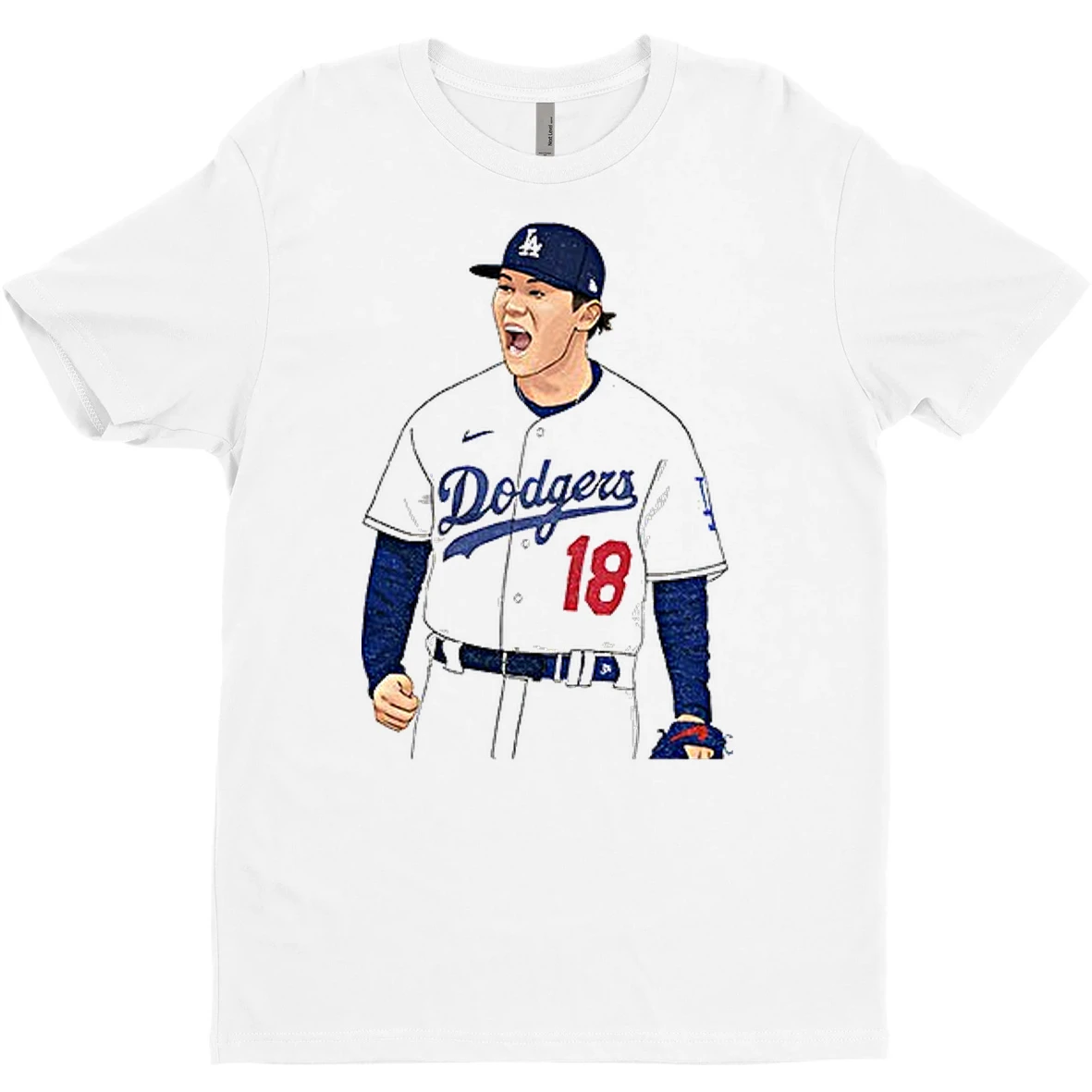 Yoshinobu Yamamoto Los Angeles Dodgers 18 Pitcher Graphic T Shirt Sweater