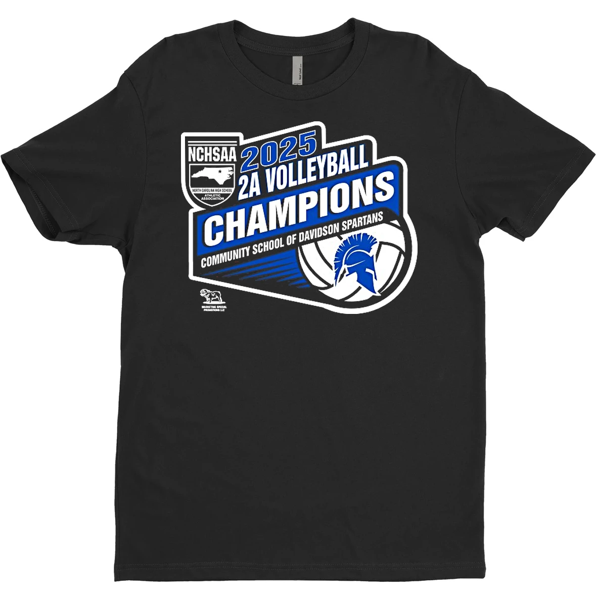 Original Community School Davidson Spartans 2025 Nchsaa 2a Volleyball Champions T Shirt Sweater