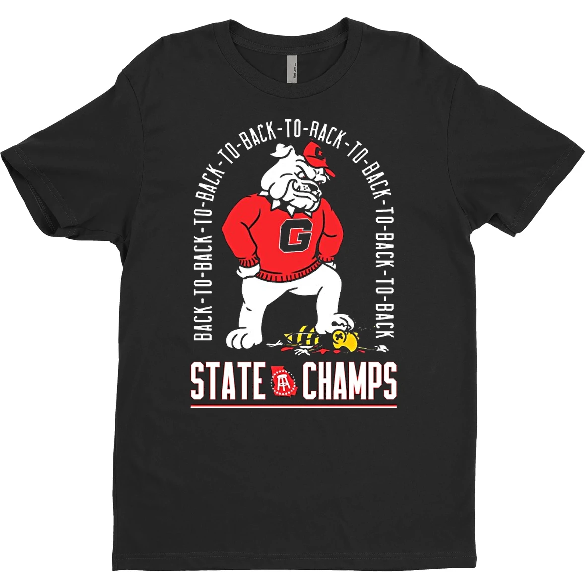 Original Eight Time Back To Back To Back To Back To Back State Champs Georgia Bulldogs Vs Georgia Tech Yellow Jackets T Shirt Sweater