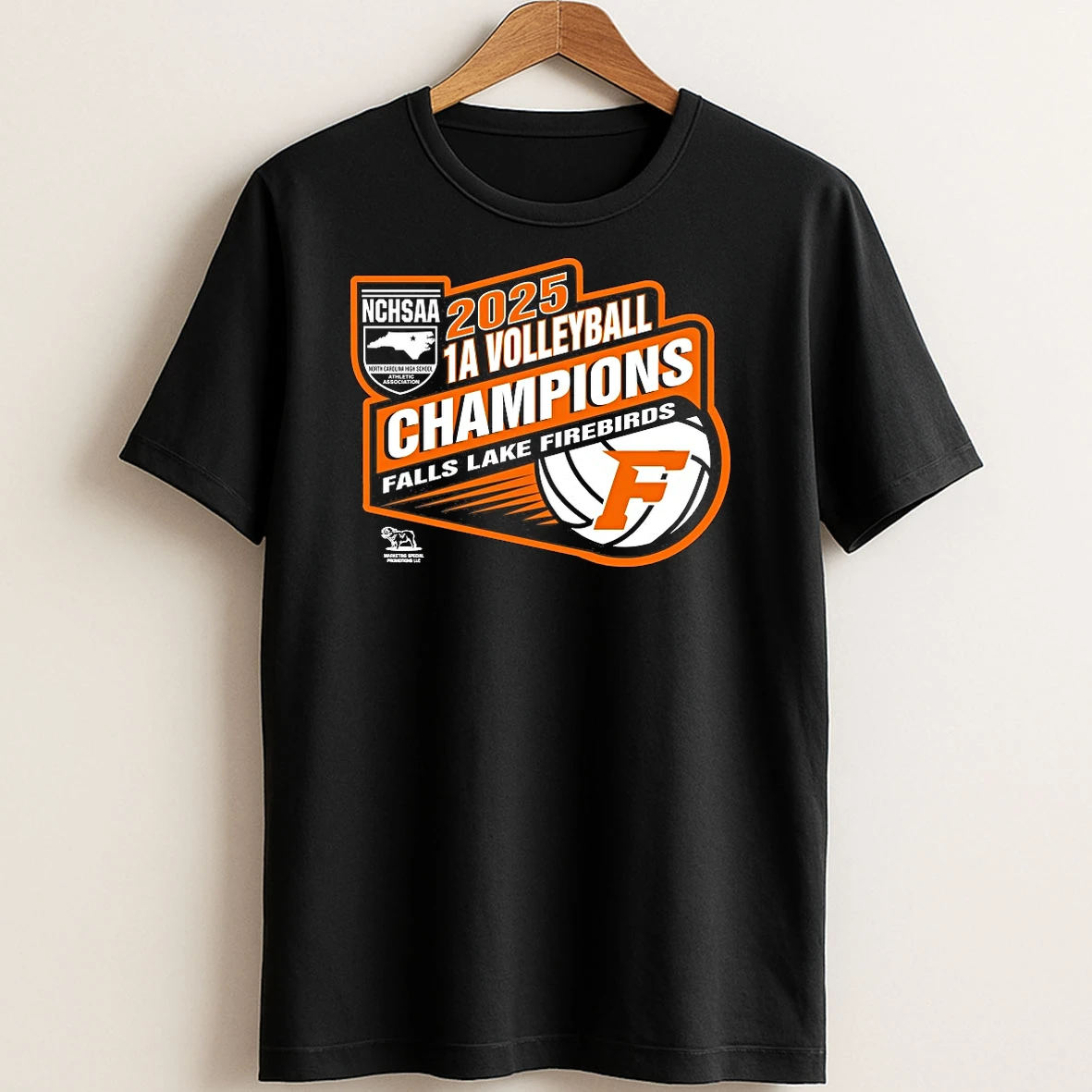 Original Falls Lake Firebirds 2025 Nchsaa 1a Volleyball Champions T Shirt Sweater