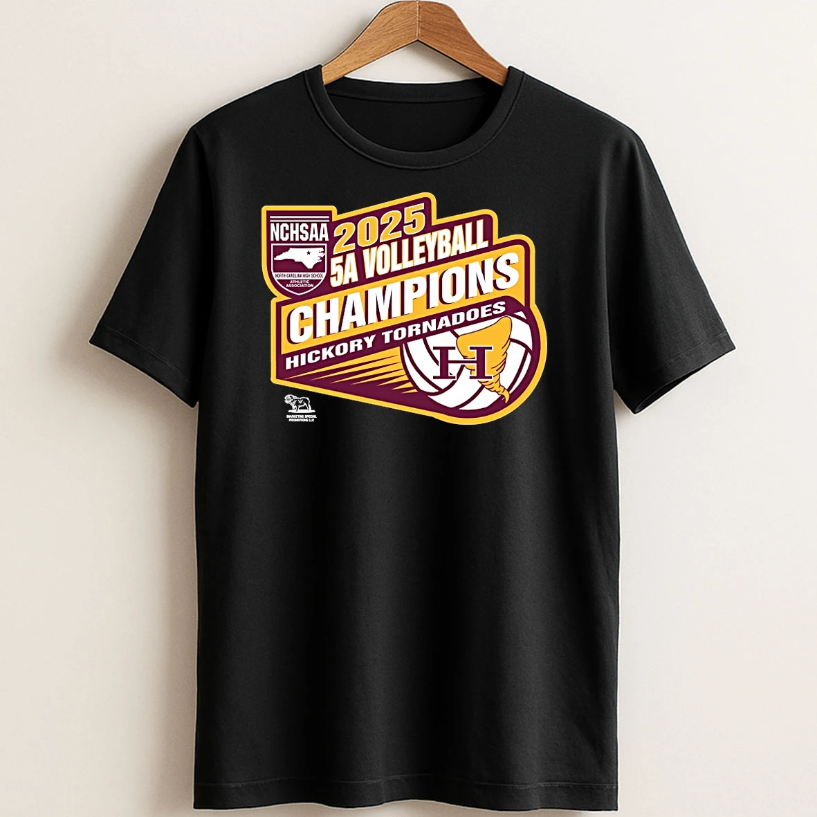Original Hickory Tornadoes 2025 Nchsaa 5a Volleyball Champions T Shirt Sweater
