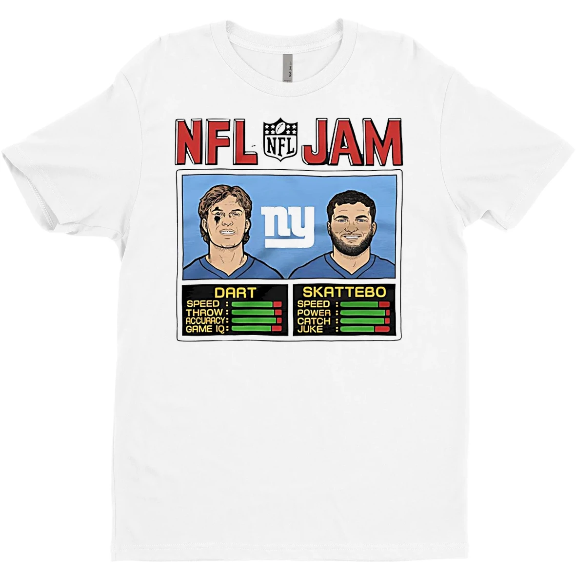Original Jaxson Dart And Cam Skattebo Nfl Jam New York Giants T Shirt Sweater