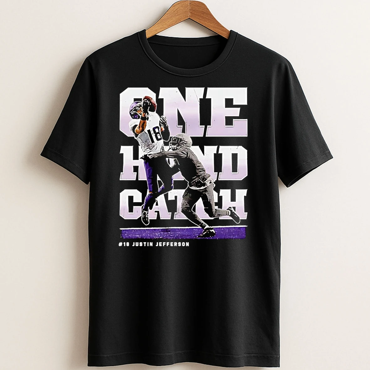 Original Justin Jefferson One Hand Catch Minnesota Vikings T Shirt Sweater