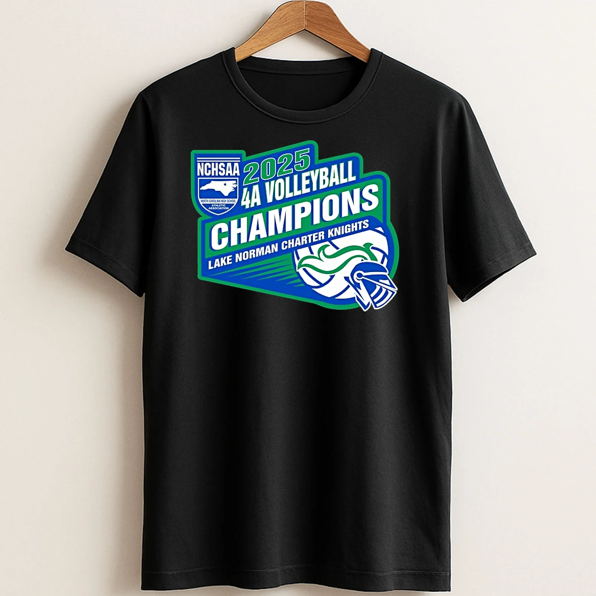 Original Lake Norman Charter Knights 2025 Nchsaa 4a Volleyball Champions T Shirt Sweater