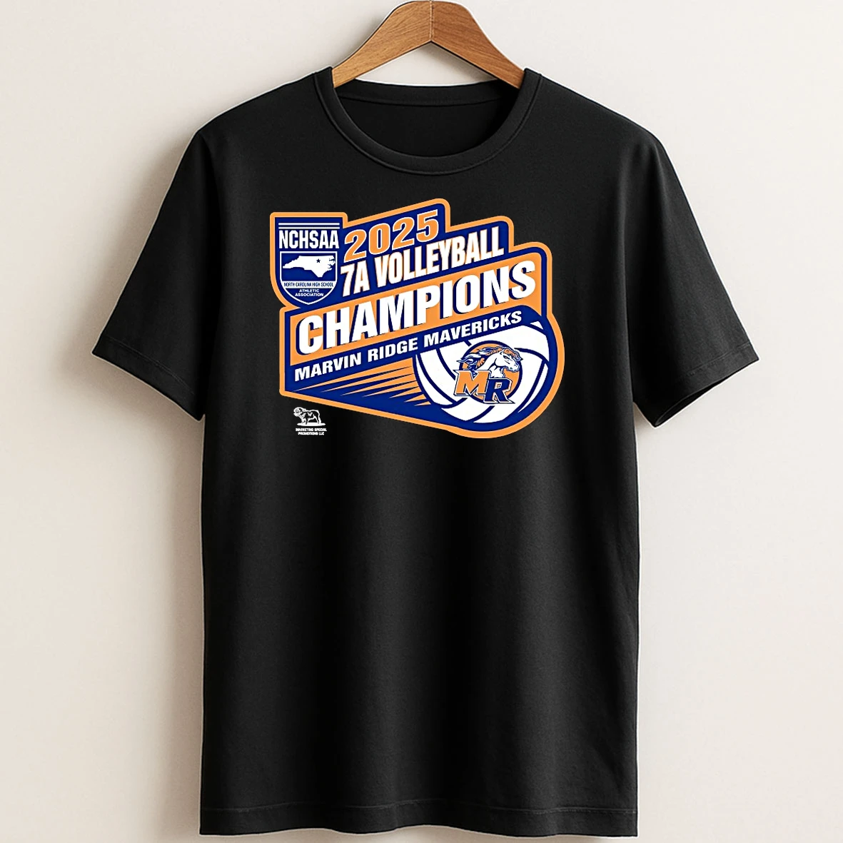 Original Marvin Ridge Mavericks 2025 Nchsaa 7a Volleyball Champions T Shirt Sweater