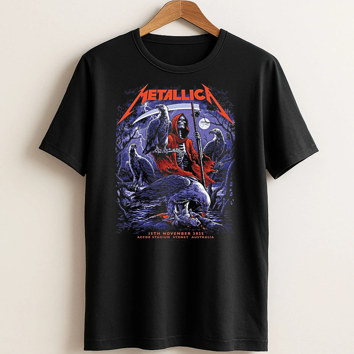 Original Metallica M72 Sydney 2025 Merch At Accor Stadium In Sydney Australia On November 15th 2025 World Tour T Shirt Sweater