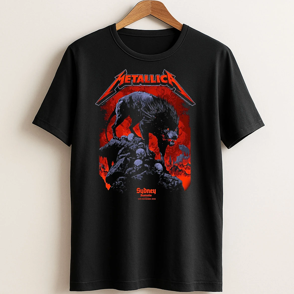 Original Metallica M72 Sydney Australia November 15 2025 Pop Up Shop Art Ken Taylor T Shirt Sweater