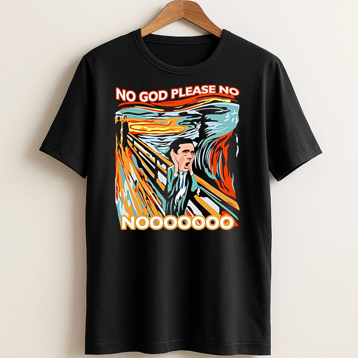 Original Michael Scott No God Please No Starry Night T Shirt Sweater