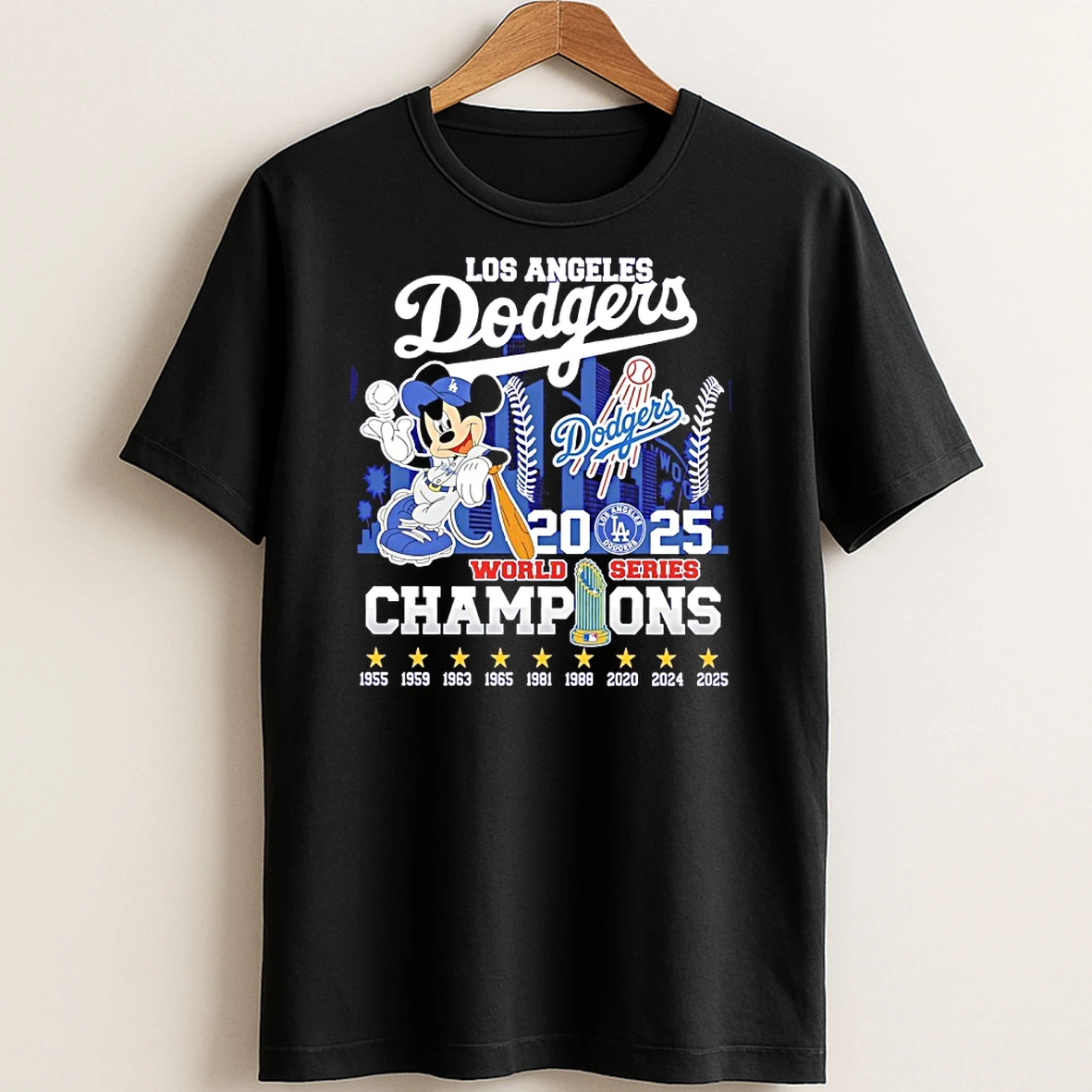 Original Mickey X Dodgers 2025 World Series 9x Champions T Shirt Sweater