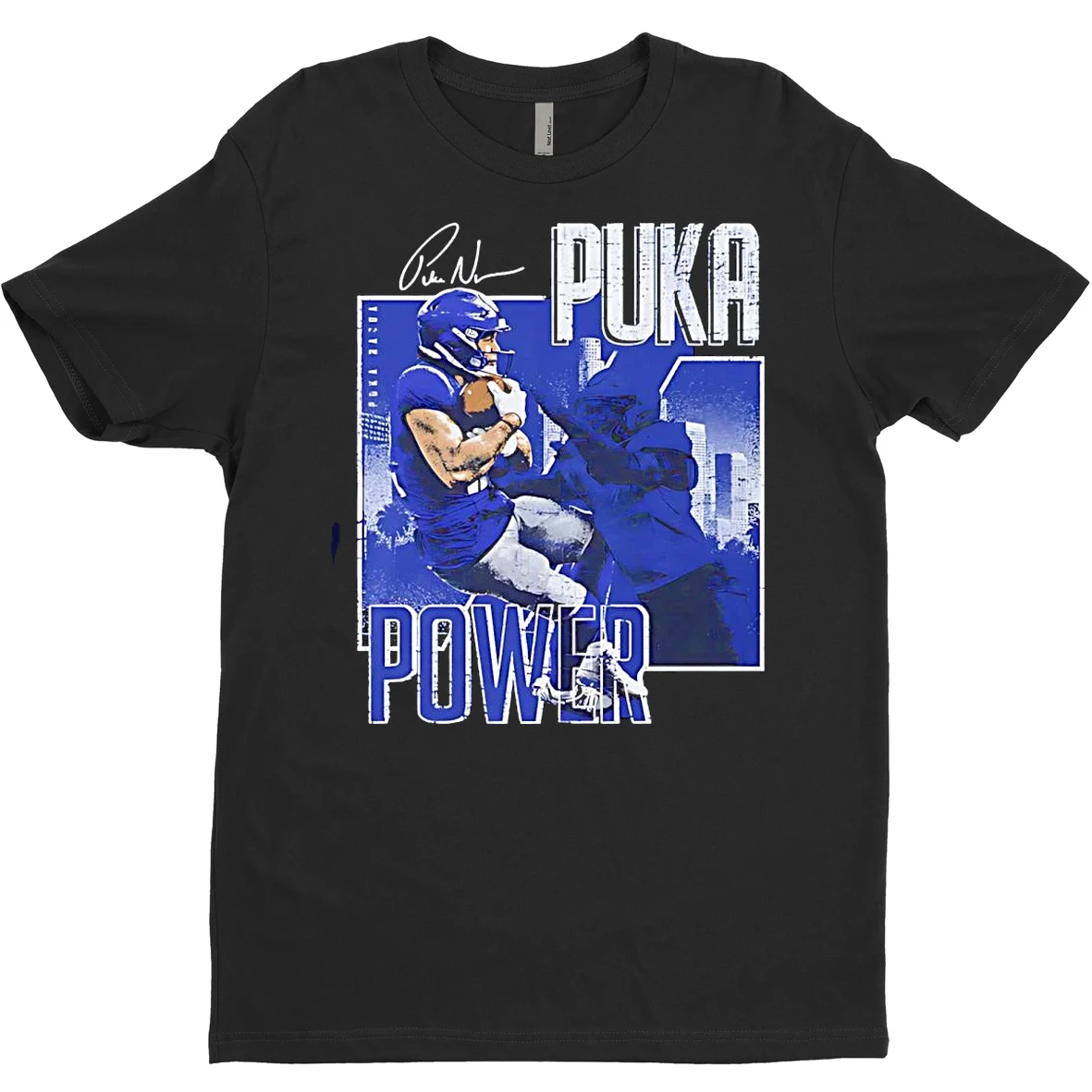 Original Puka Nacua Power Los Angeles Rams Skyline T Shirt Sweater