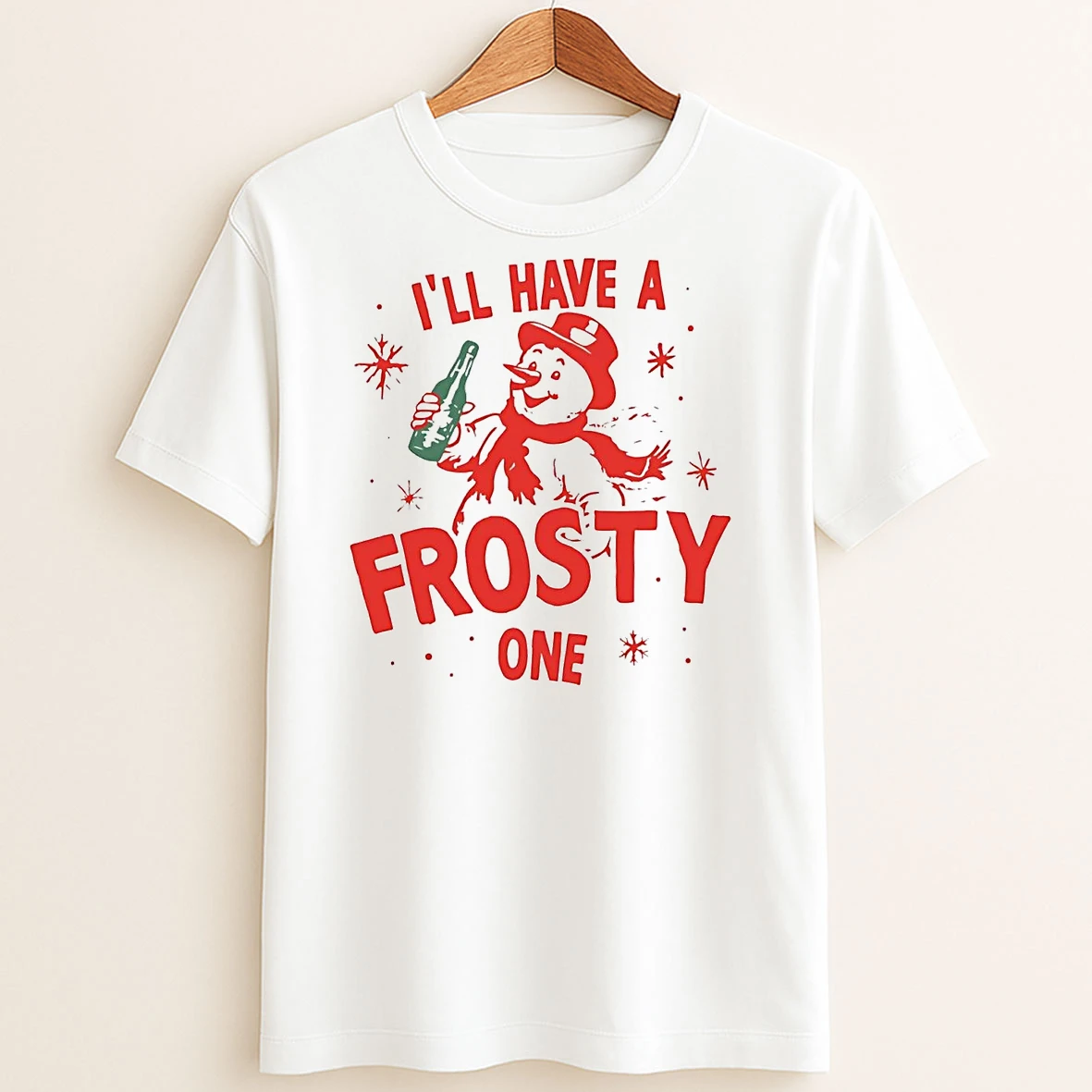 Original Snowman Ill Have A Frosty One Christmas T Shirt Sweater