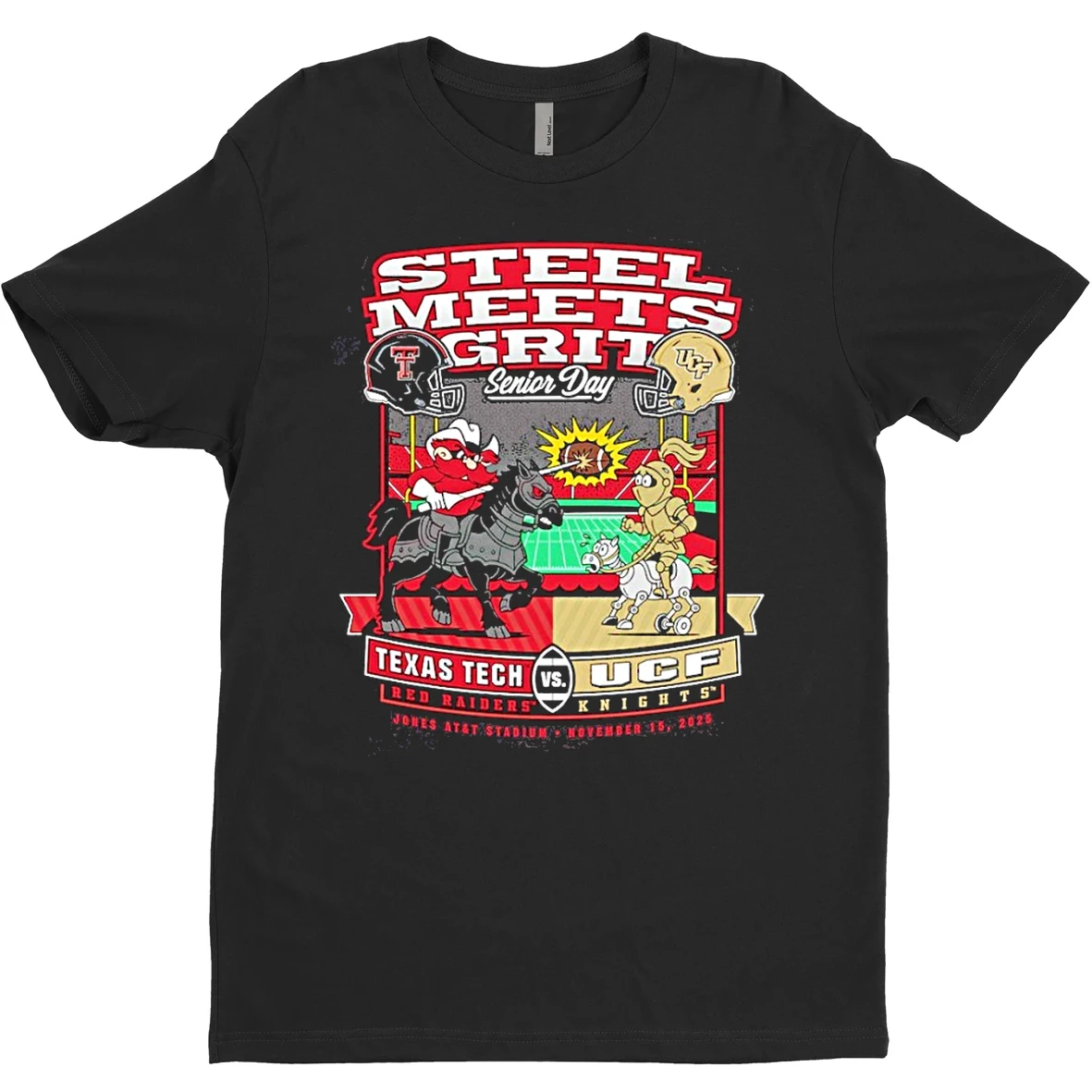 Original Texas Tech Red Raiders Vs Ucf Knights 2025 Steel Meets Grit Senior Day Jones Att Stadium November 15 2025 T Shirt Sweater
