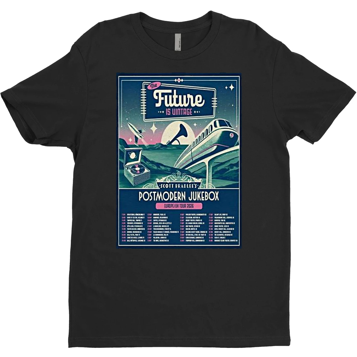 Original The Future Is Vintage Postmodern Jukebox 2026 Tour Europe T Shirt Sweater