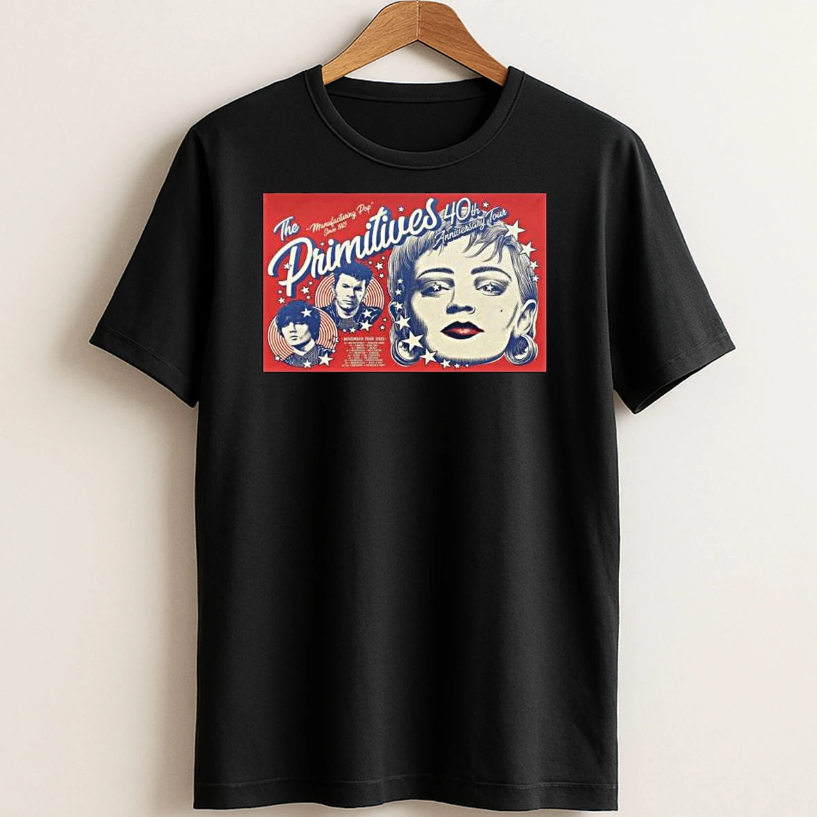 Original The Primitives 40th Anniversary Uk Tour November 2025 T Shirt Sweater