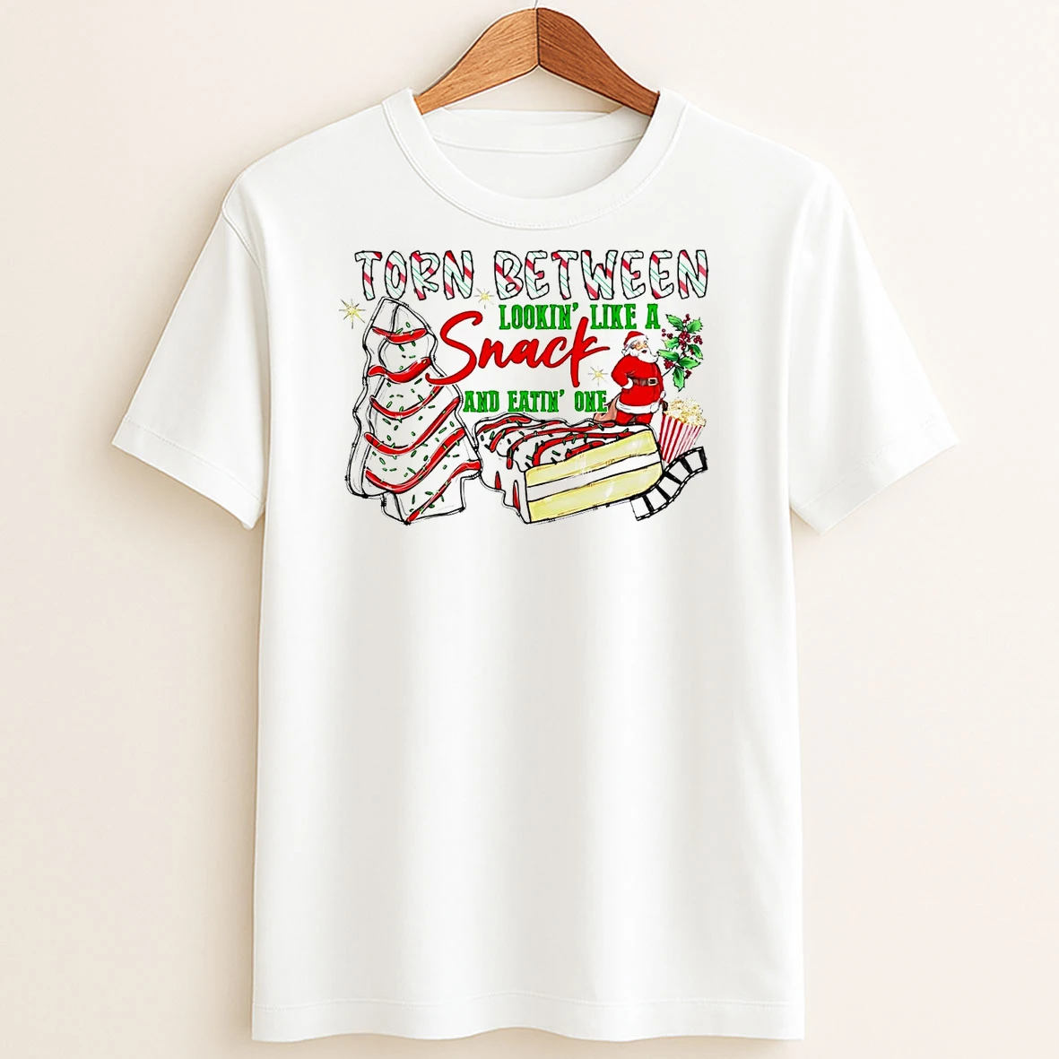 Original Torn Between Lookin Like A Snack And Eating One Christmas T Shirt Sweater