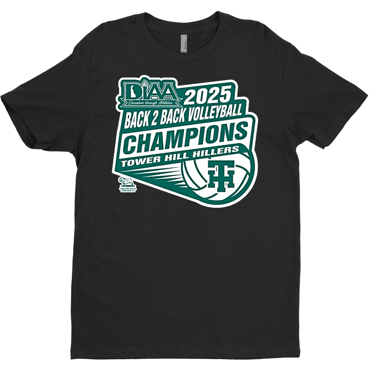 Original Tower Hill Hillers 2025 Diaa Volleyball Back 2 Back Champions T Shirt Sweater