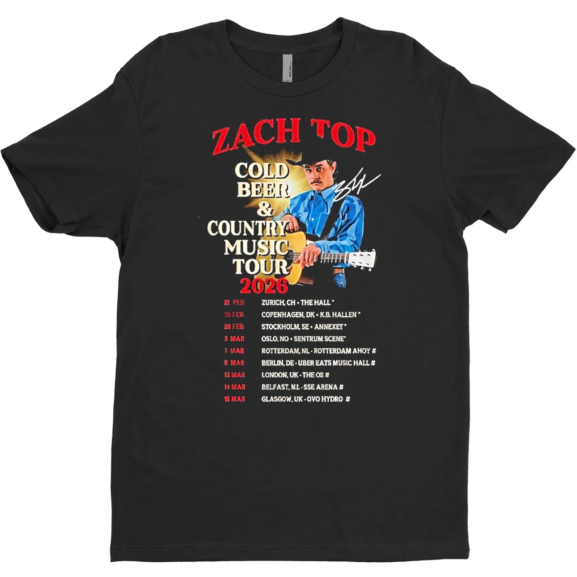 Original Zach Top Cold Beer Country Music Tour 2026 T Shirt Sweater