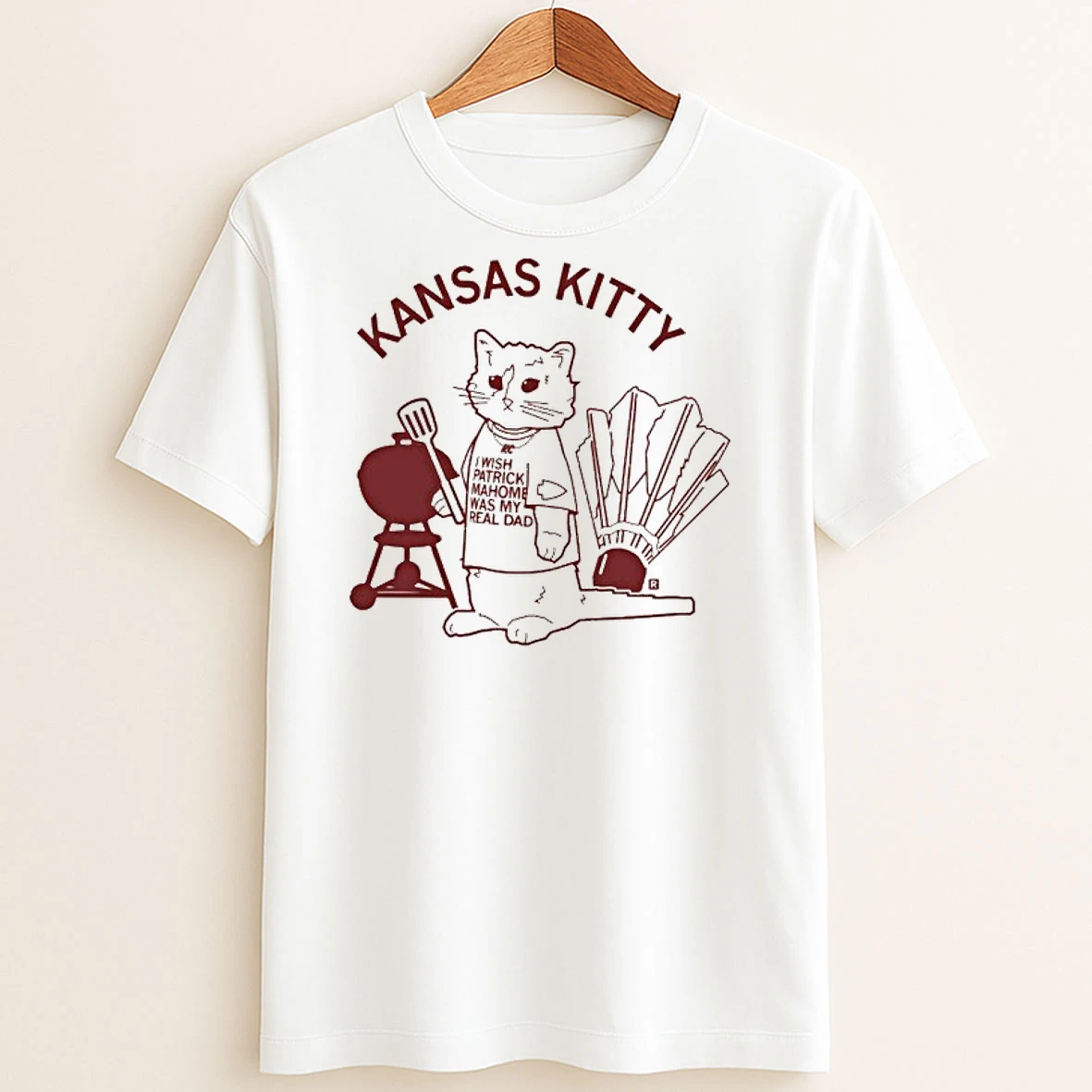 Original Kansas Kitty Cat I Wish Patrick Mahome Was My Real Dad T Shirt Sweater