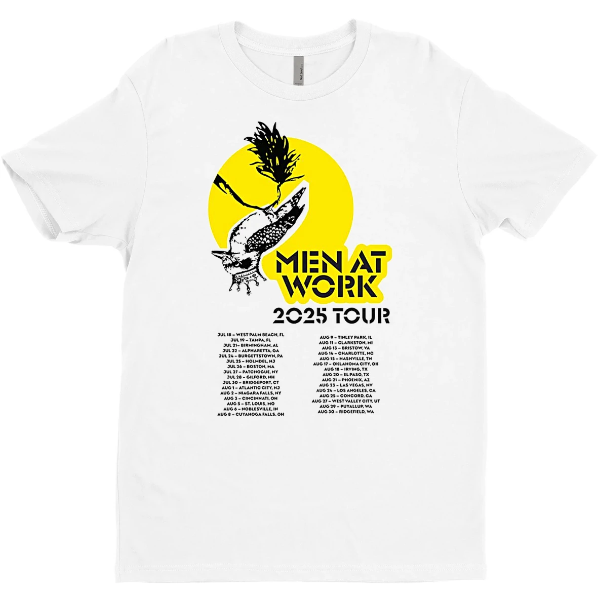 Original Men At Work 2025 Tour T Shirt Sweater