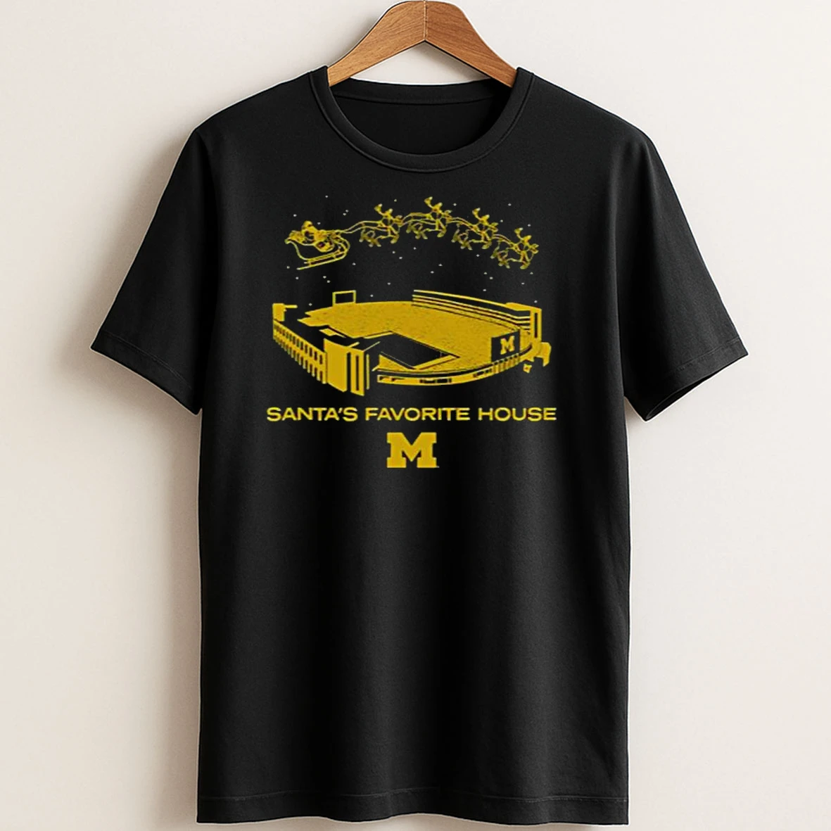 Original Michigan Football Santas Favorite House Tee T Shirt Sweater