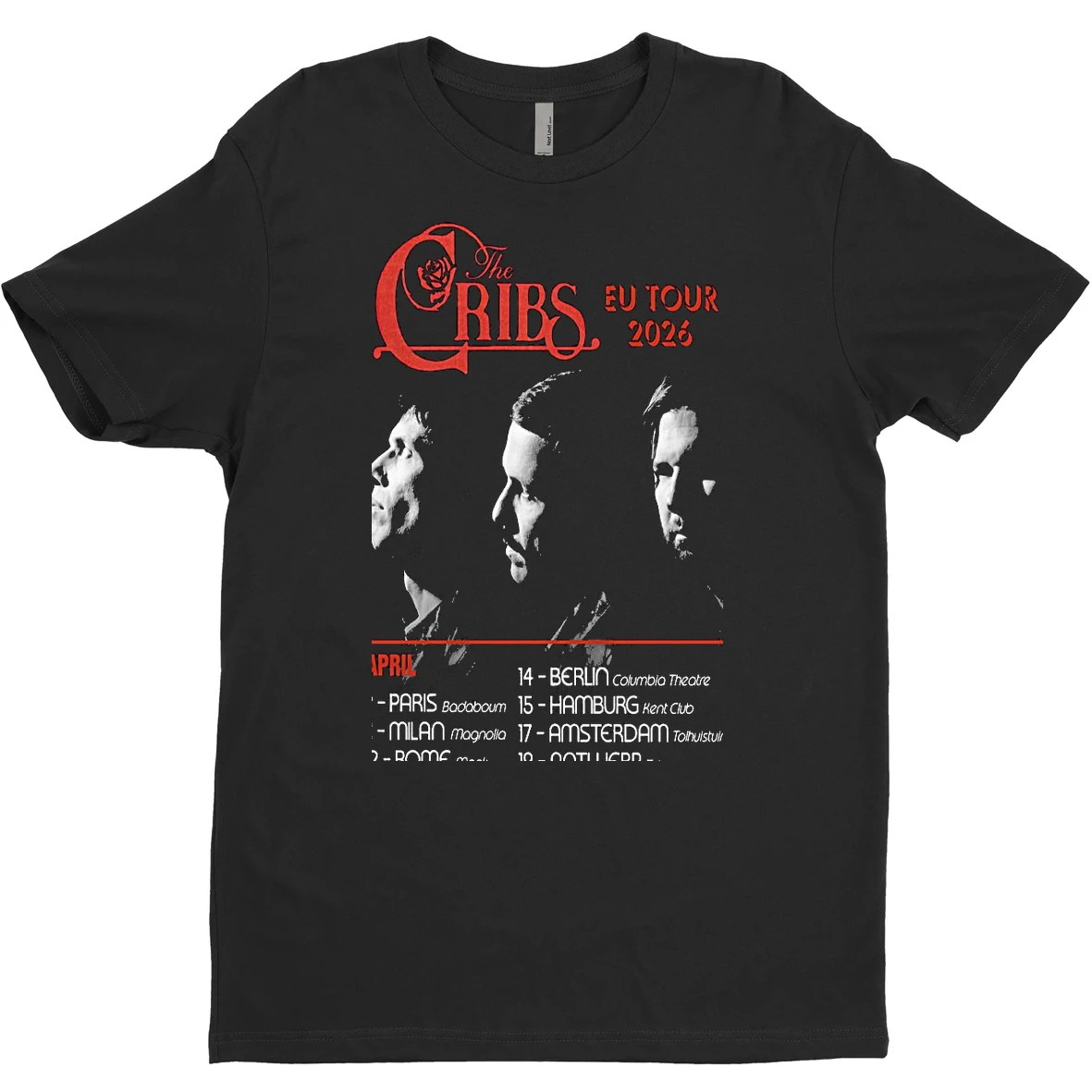 Original The Cribs Eu Tour April 2026 T Shirt Sweater