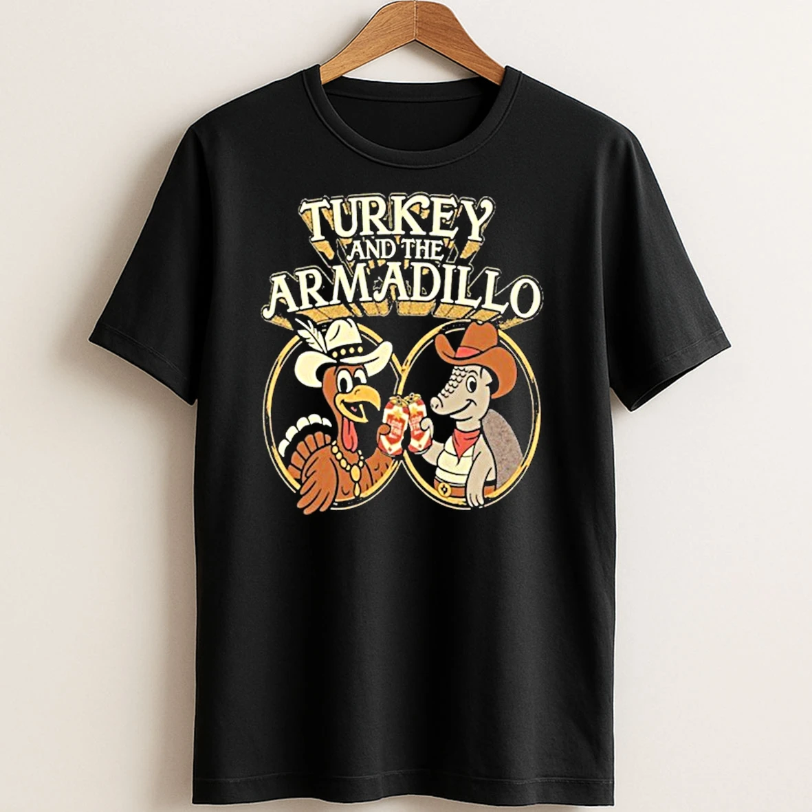 Original Turkey And The Armadillo Lone Tar Beer T Shirt Sweater