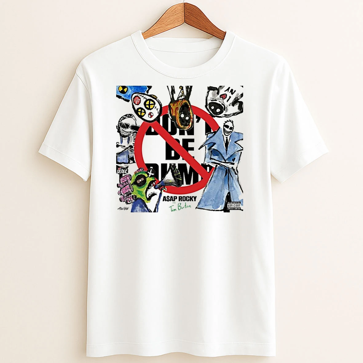 Original Aap Rocky Unveils New Album Dont Be Dumb Artwork By Tim Burton T Shirt Sweater