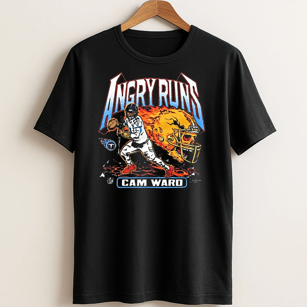 Original Angry Runs 2025 Tennessee Titans Nfl Cam Ward Graphic T Shirt Sweater