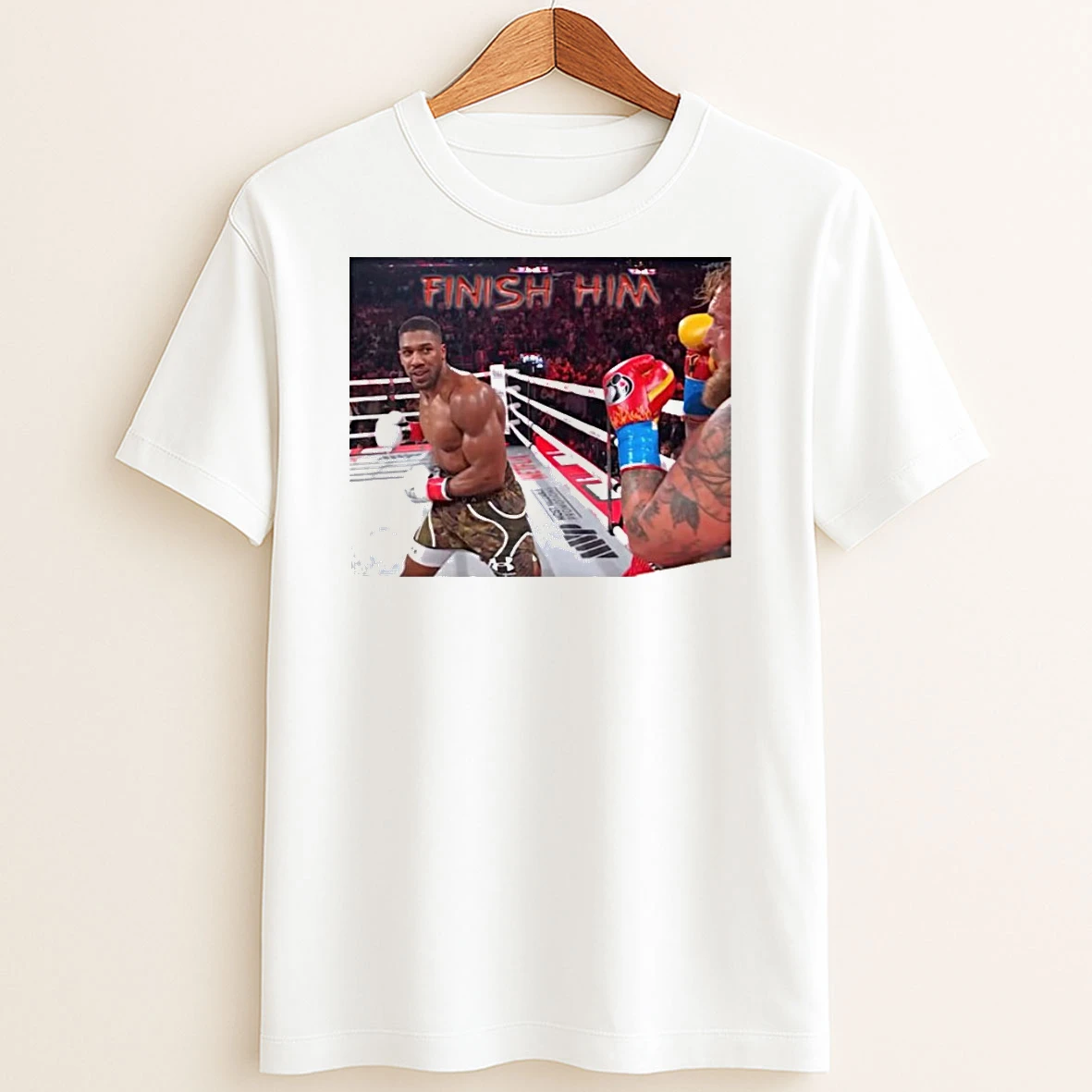 Original Anthony Joshua Finish Him Jake Paul T Shirt Sweater