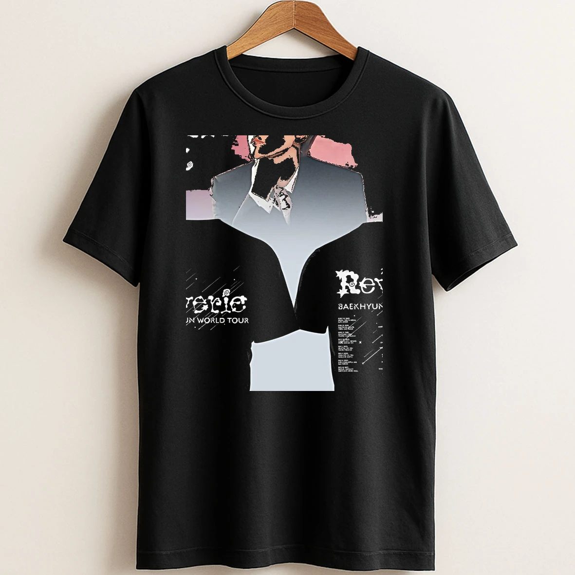 Original Baekhyun Reverie World Tour 2025 Black T Shirt Sweater