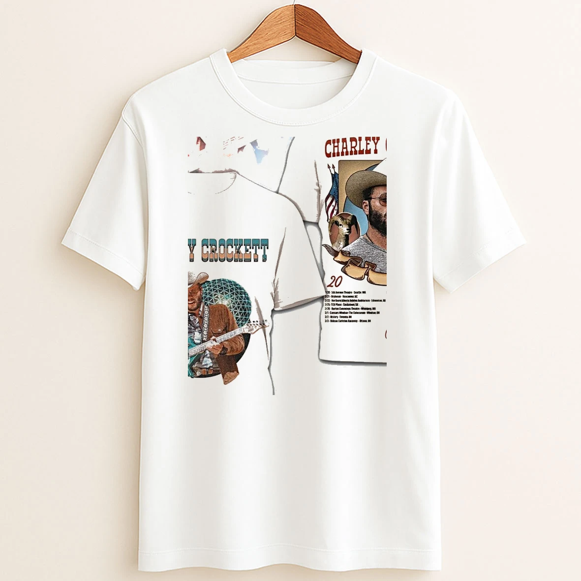 Original Charley Crockett North American 2026 Tour Dollar A Day T Shirt Sweater