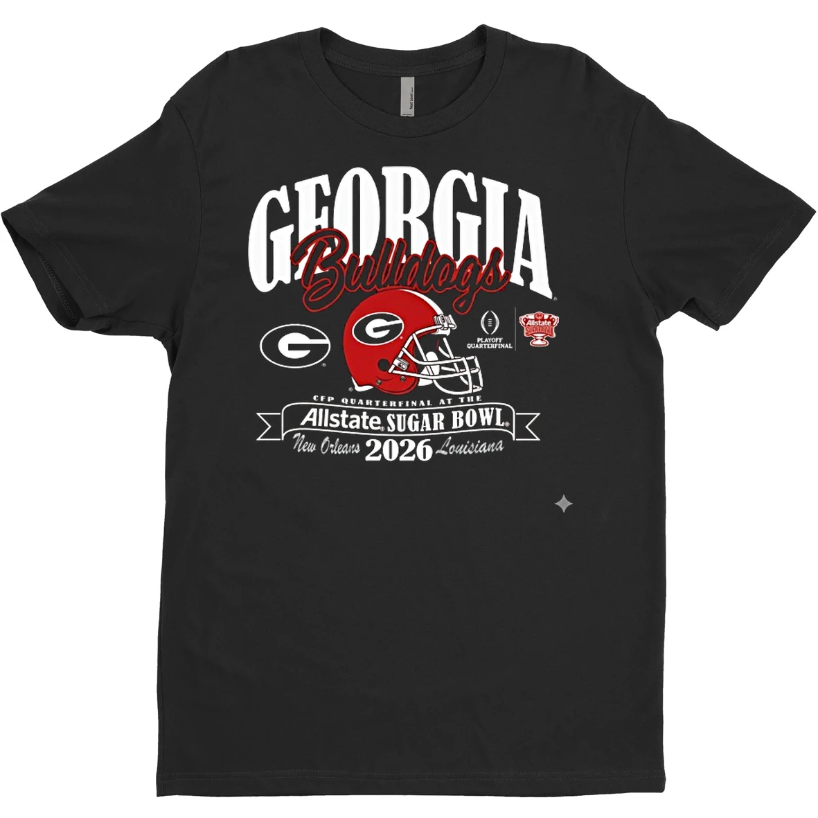 Original Georgia Bulldogs Cfp Quarterfinal At The 2026 Allstate Sugar Bowl New Orleans Louisiana Helmet T Shirt Sweater