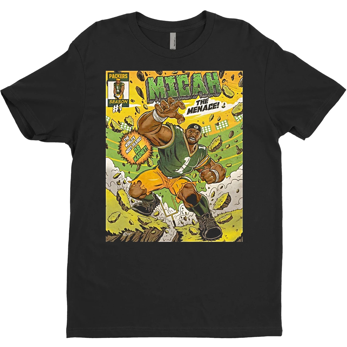 Original Green Bay Packers Micah Parsons Micah The Menace The Worlds Most Feared Qb Magnet T Shirt Sweater