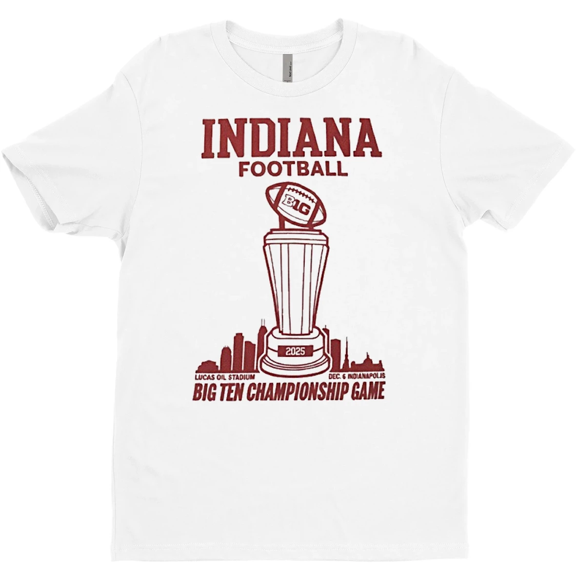 Original Indiana Football 2025 Big Ten Championship Game December 6 Lucas Oil Stadium In Indianapolis In T Shirt Sweater