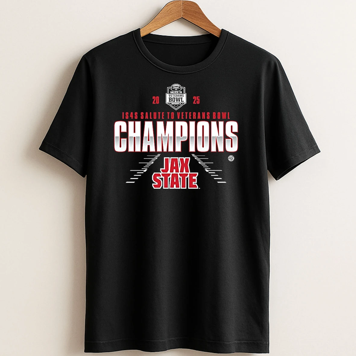 Original Jacksonville State Gamecocks 2025 Is4s Salute To Veterans Bowl Champions T Shirt Sweater